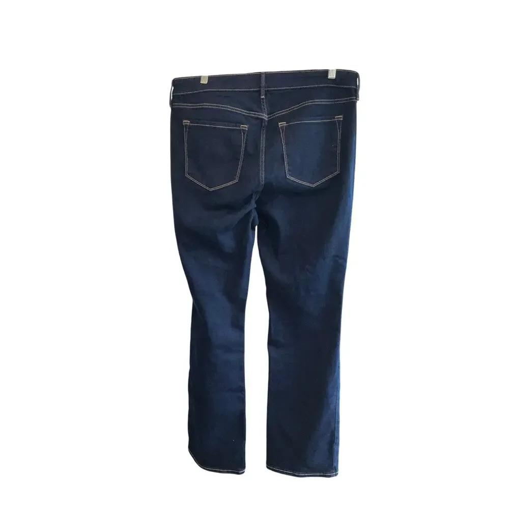 Old Navy Dark Wash Blue Mid-Rise Wow Boot Cut Denim Jeans Size 14